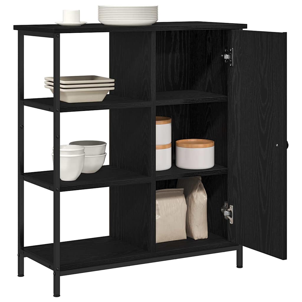 Dressoir Zwart Eiken 70 x 30 x 80 cm is nu te koop bij PeponiXL, paradijselijk wonen!