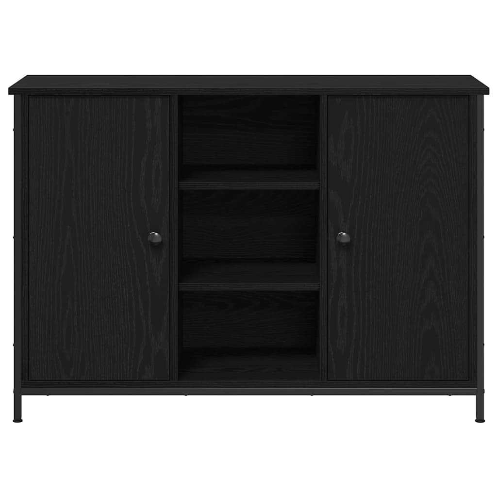 Dressoir Zwart Eiken 100 x 35 x 70 cm is nu te koop bij PeponiXL, paradijselijk wonen!