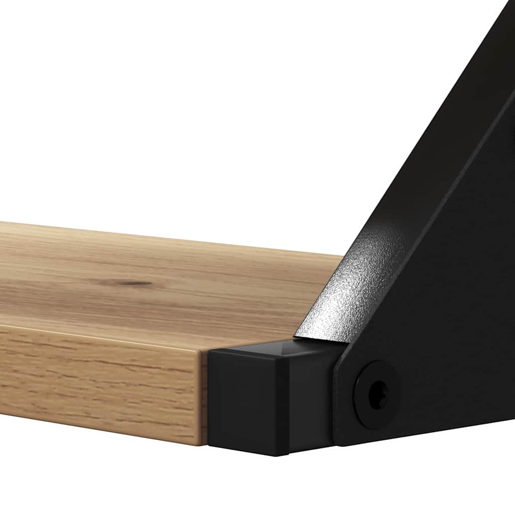 Wandplank Wandgemonteerd met opslag 3 pcs Rook Eik is nu te koop bij PeponiXL, paradijselijk wonen!