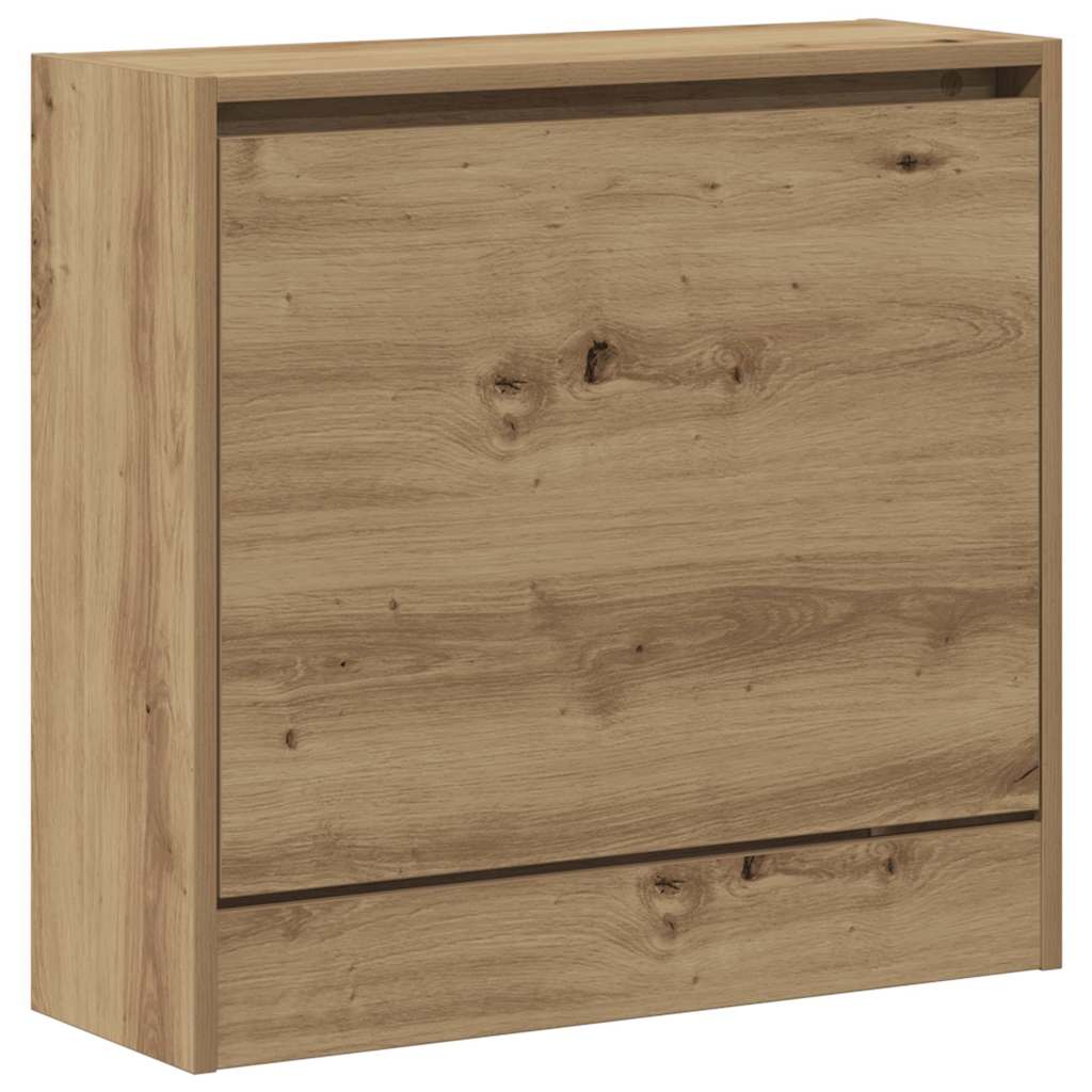 Schoenenkast Artisan Eiken 60 x 21 x 57 cm Bewerkt hout is nu te koop bij PeponiXL, paradijselijk wonen!