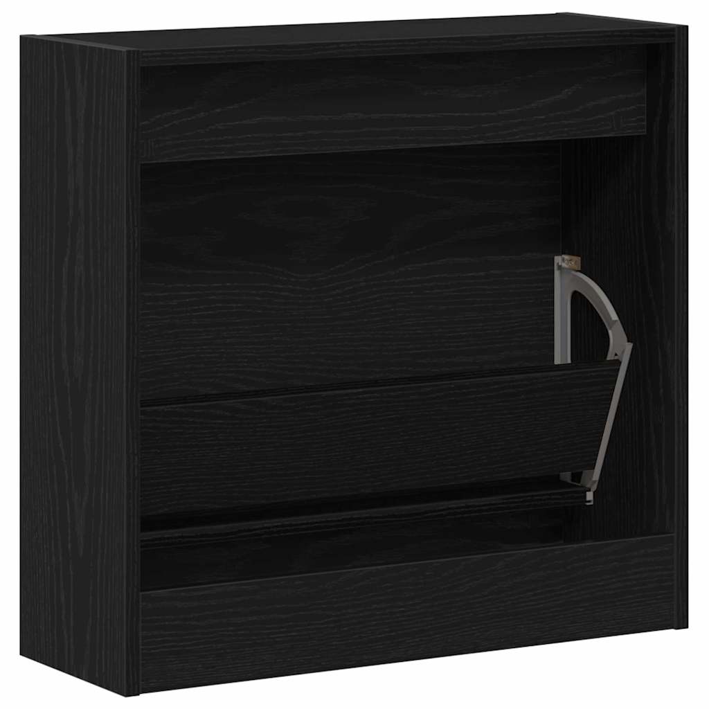Schoenenkast met plank Zwart Eiken 60 x 21 x 57 cm Bewerkt hout is nu te koop bij PeponiXL, paradijselijk wonen!