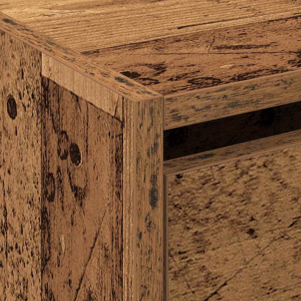 Schoenenkast met plank Oudhout 80 x 21 x 125,5 cm Bewerkt hout is nu te koop bij PeponiXL, paradijselijk wonen!