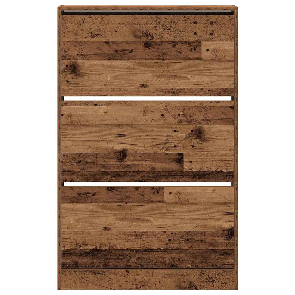 Schoenenkast met plank Oudhout 80 x 21 x 125,5 cm Bewerkt hout is nu te koop bij PeponiXL, paradijselijk wonen!