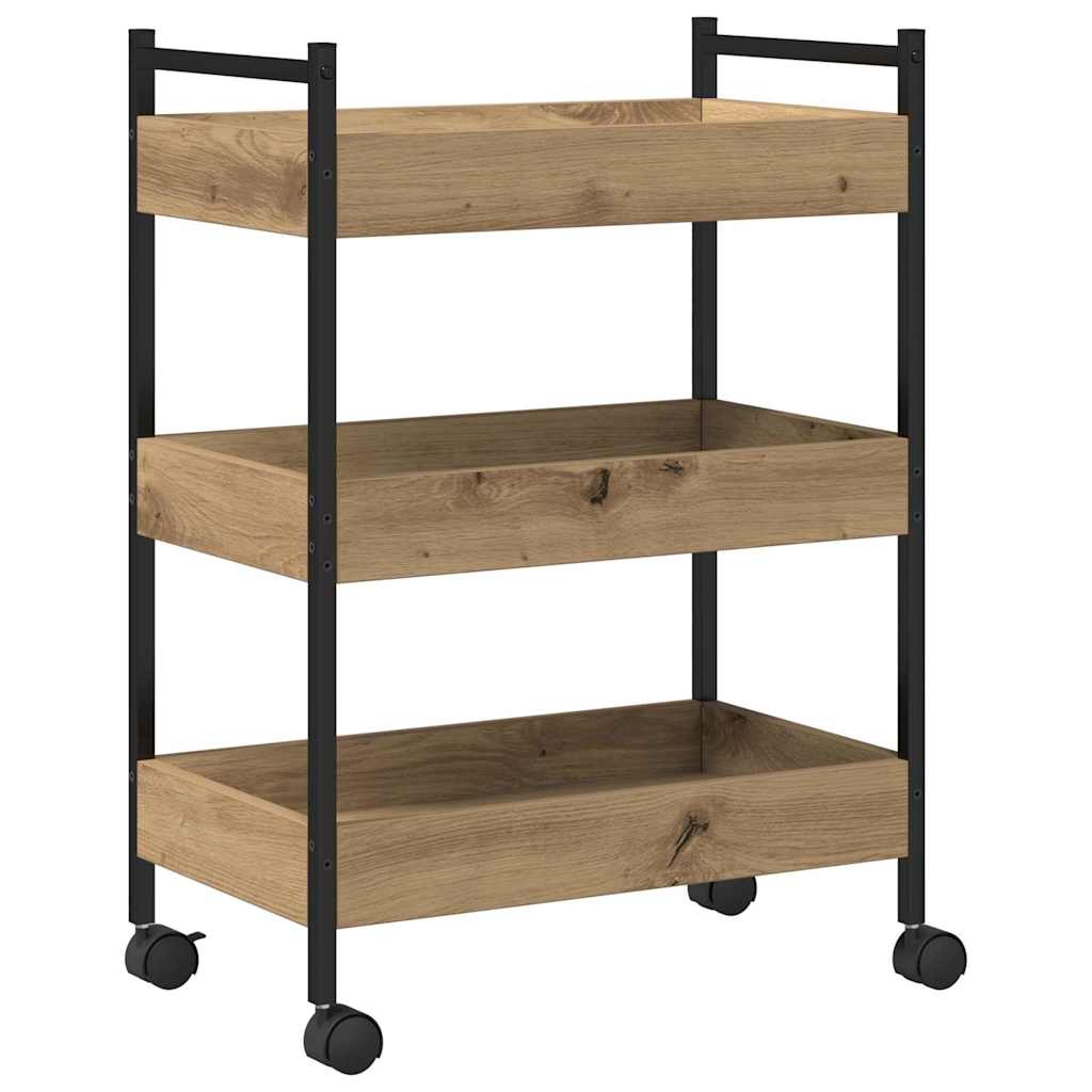 Keuken Trolley Artisan Eiken 50 x 30 x 70 cm Bewerkt hout is nu te koop bij PeponiXL, paradijselijk wonen!