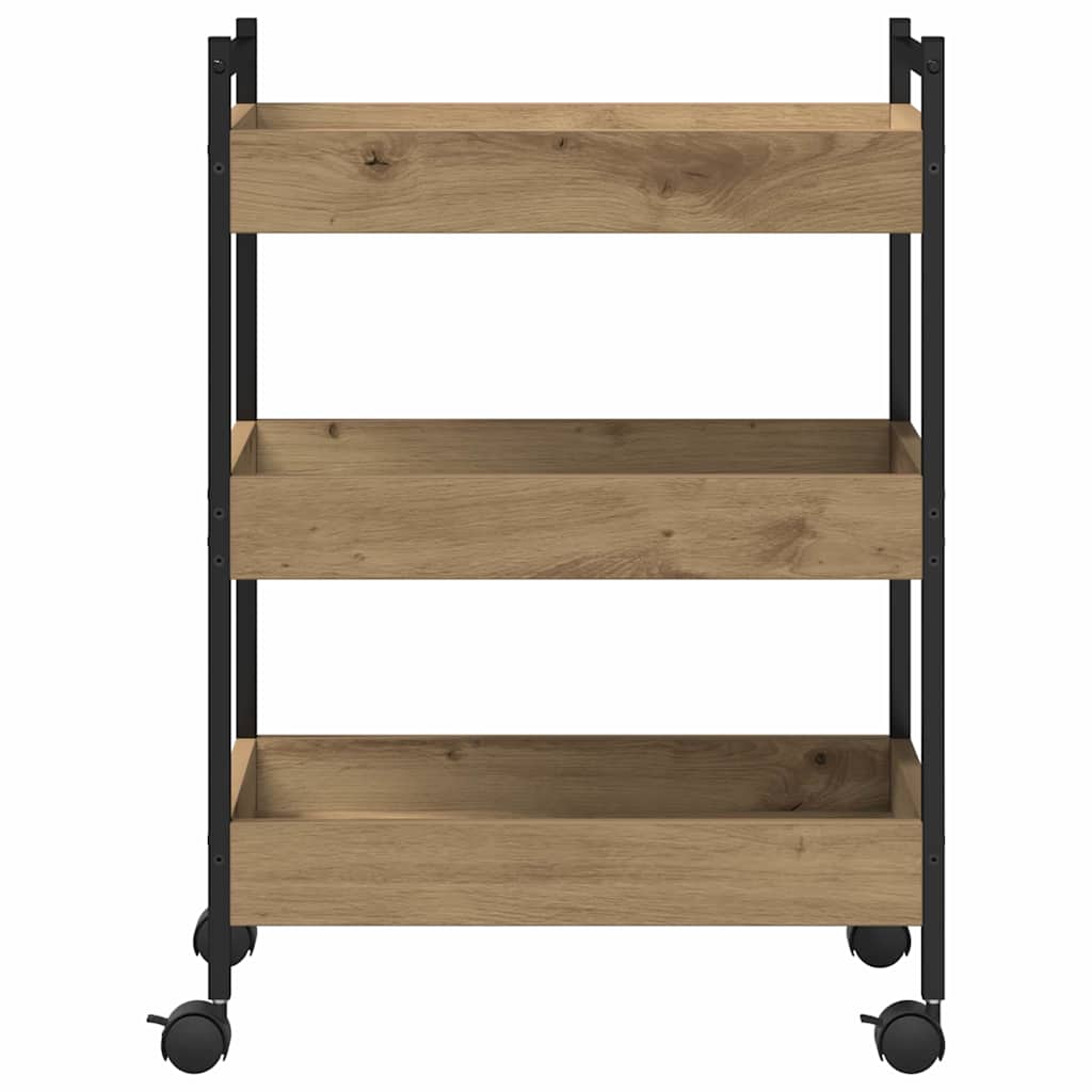 Keuken Trolley Artisan Eiken 50 x 30 x 70 cm Bewerkt hout is nu te koop bij PeponiXL, paradijselijk wonen!