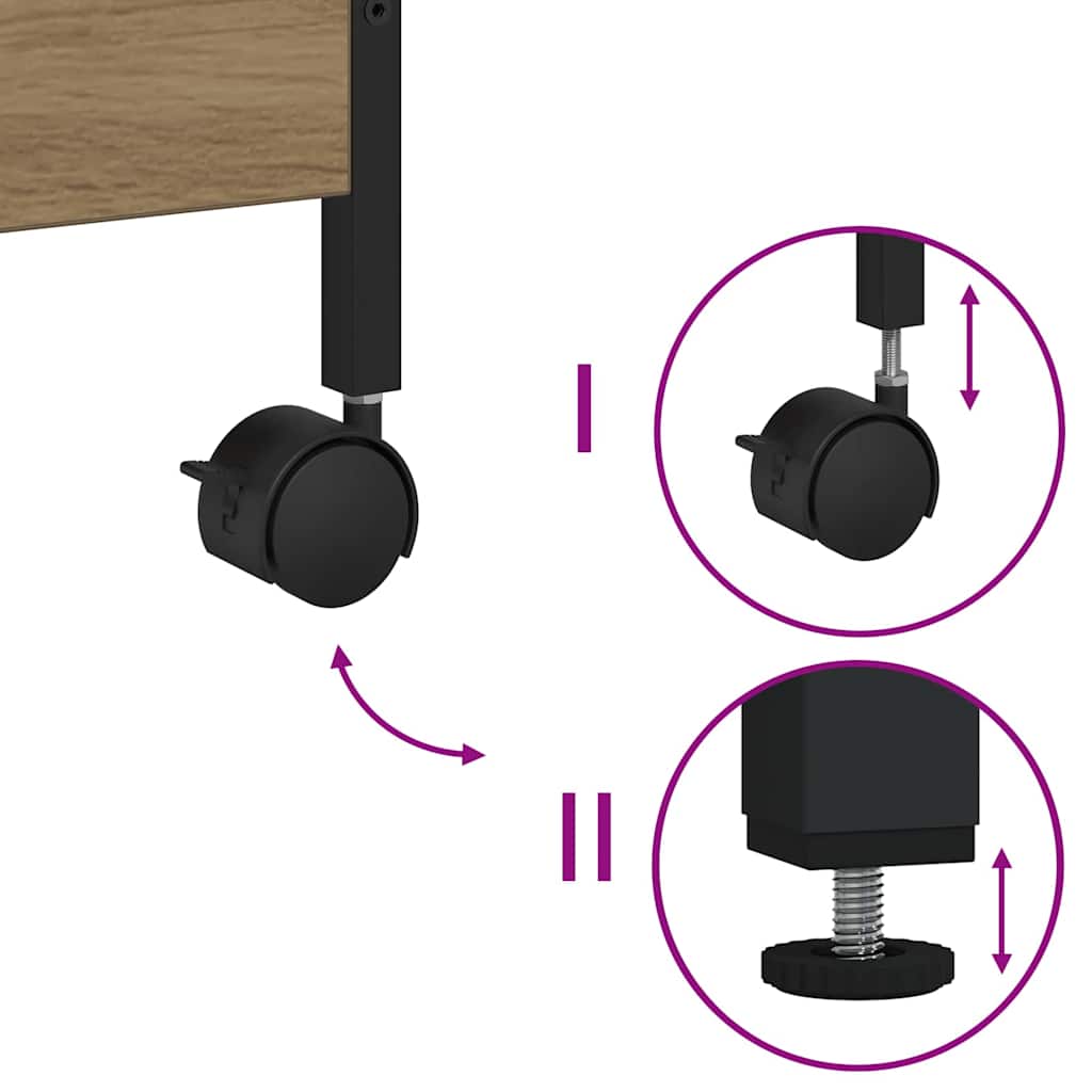 Keuken Trolley Artisan Eiken 50 x 30 x 70 cm Bewerkt hout is nu te koop bij PeponiXL, paradijselijk wonen!