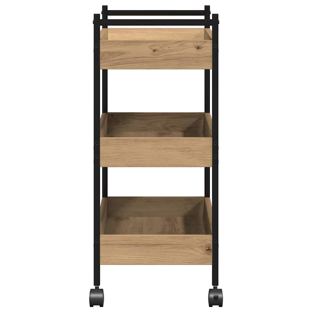 Keuken Trolley Artisan Eiken 50 x 30 x 70 cm Bewerkt hout is nu te koop bij PeponiXL, paradijselijk wonen!