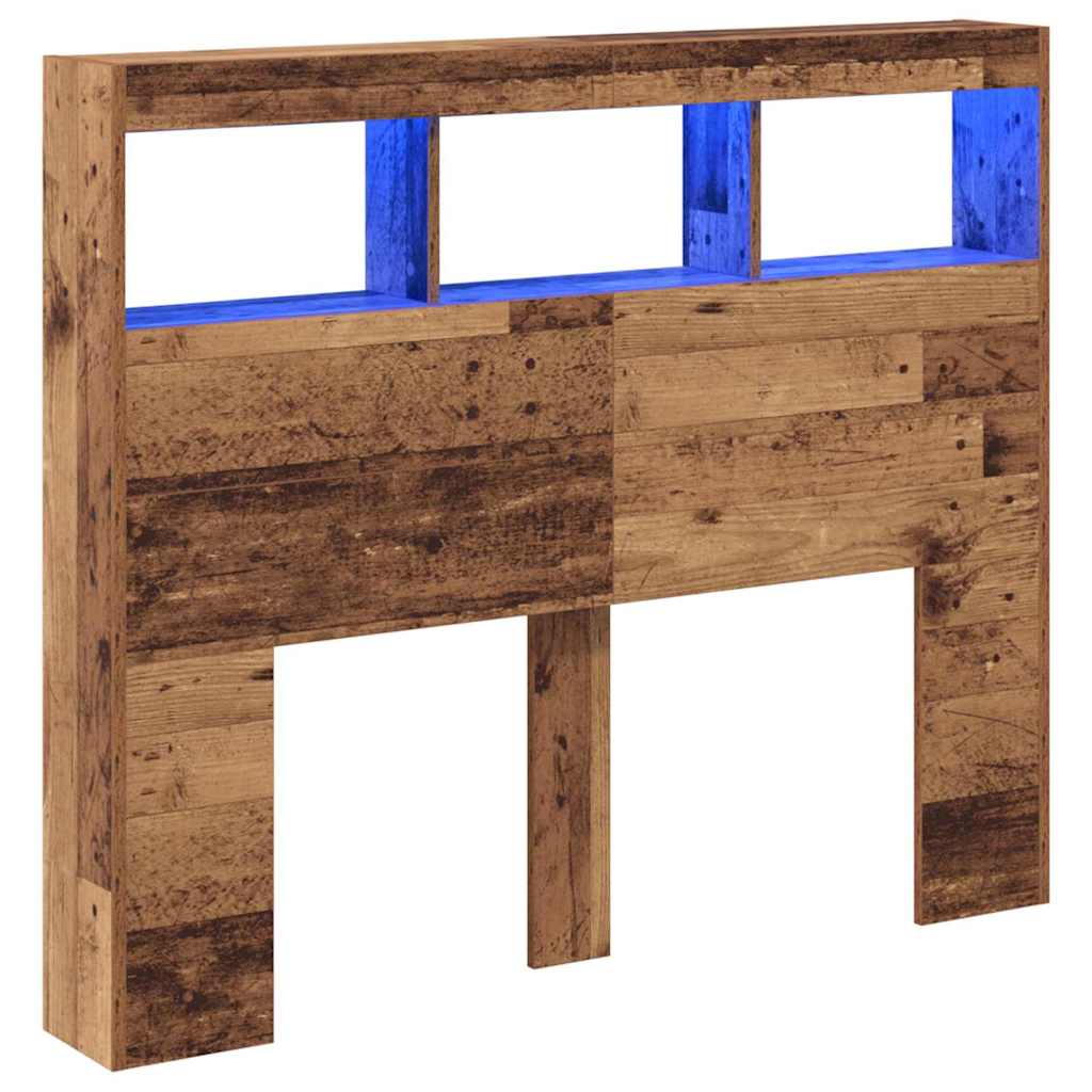 Hoofdbord met plank Oud Hout 120 x 17 x 102 cm Bewerkt hout is nu te koop bij PeponiXL, paradijselijk wonen!