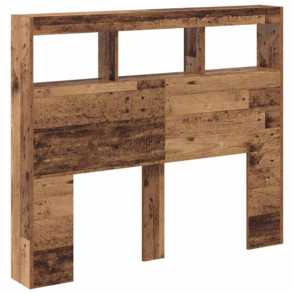 Hoofdbord met plank Oud Hout 120 x 17 x 102 cm Bewerkt hout is nu te koop bij PeponiXL, paradijselijk wonen!