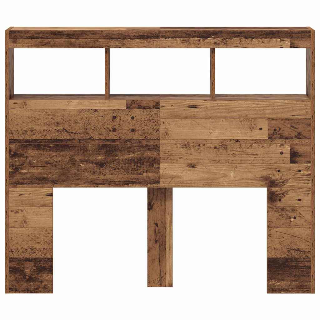 Hoofdbord met plank Oud Hout 120 x 17 x 102 cm Bewerkt hout is nu te koop bij PeponiXL, paradijselijk wonen!