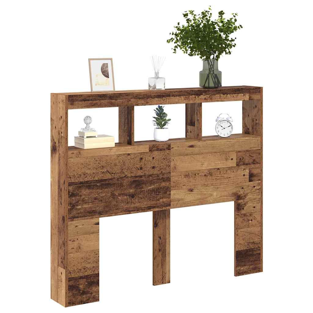 Hoofdbord met plank Oud Hout 120 x 17 x 102 cm Bewerkt hout is nu te koop bij PeponiXL, paradijselijk wonen!