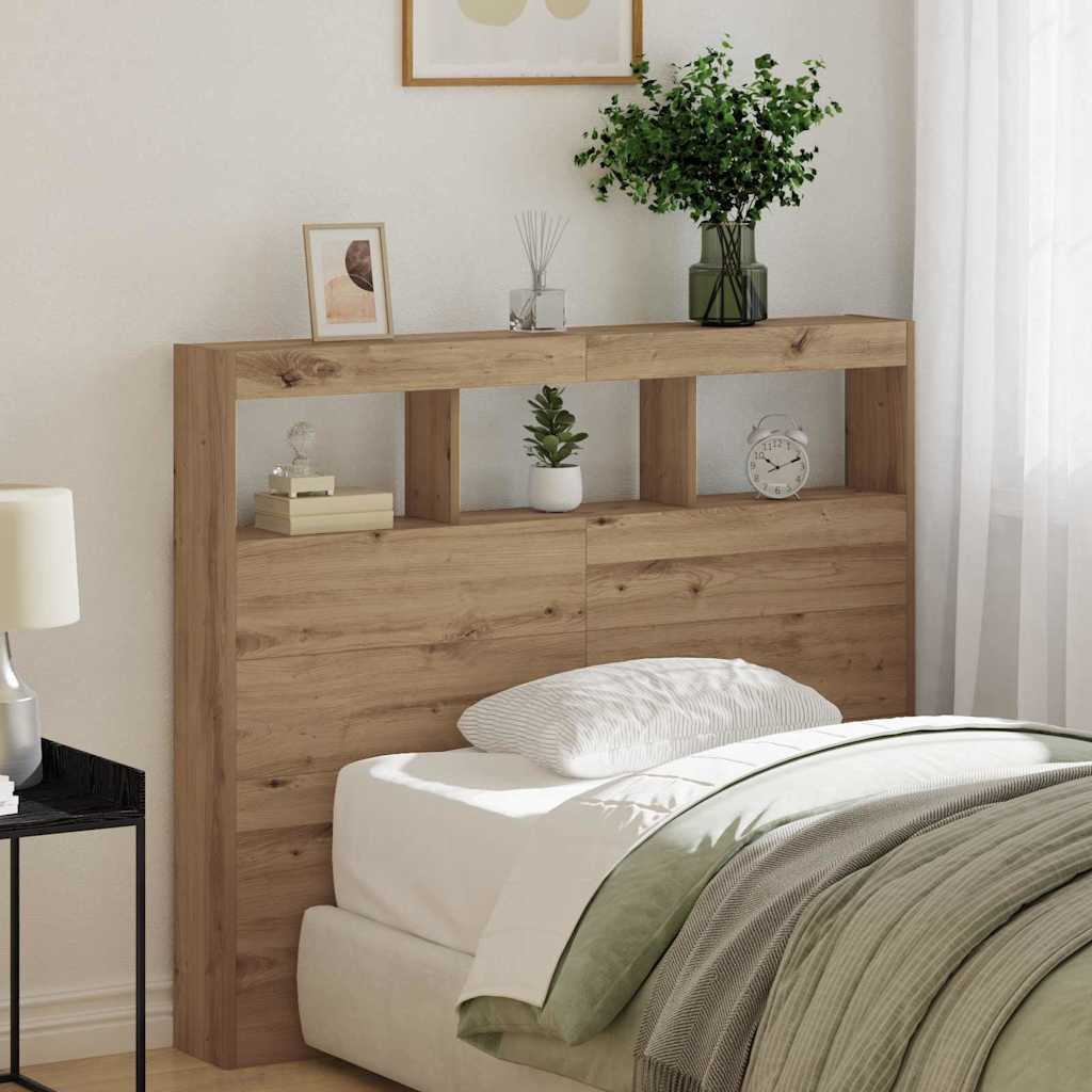 Hoofdbord Artisan Eiken 120 x 17 x 102 cm Bewerkt hout is nu te koop bij PeponiXL, paradijselijk wonen!