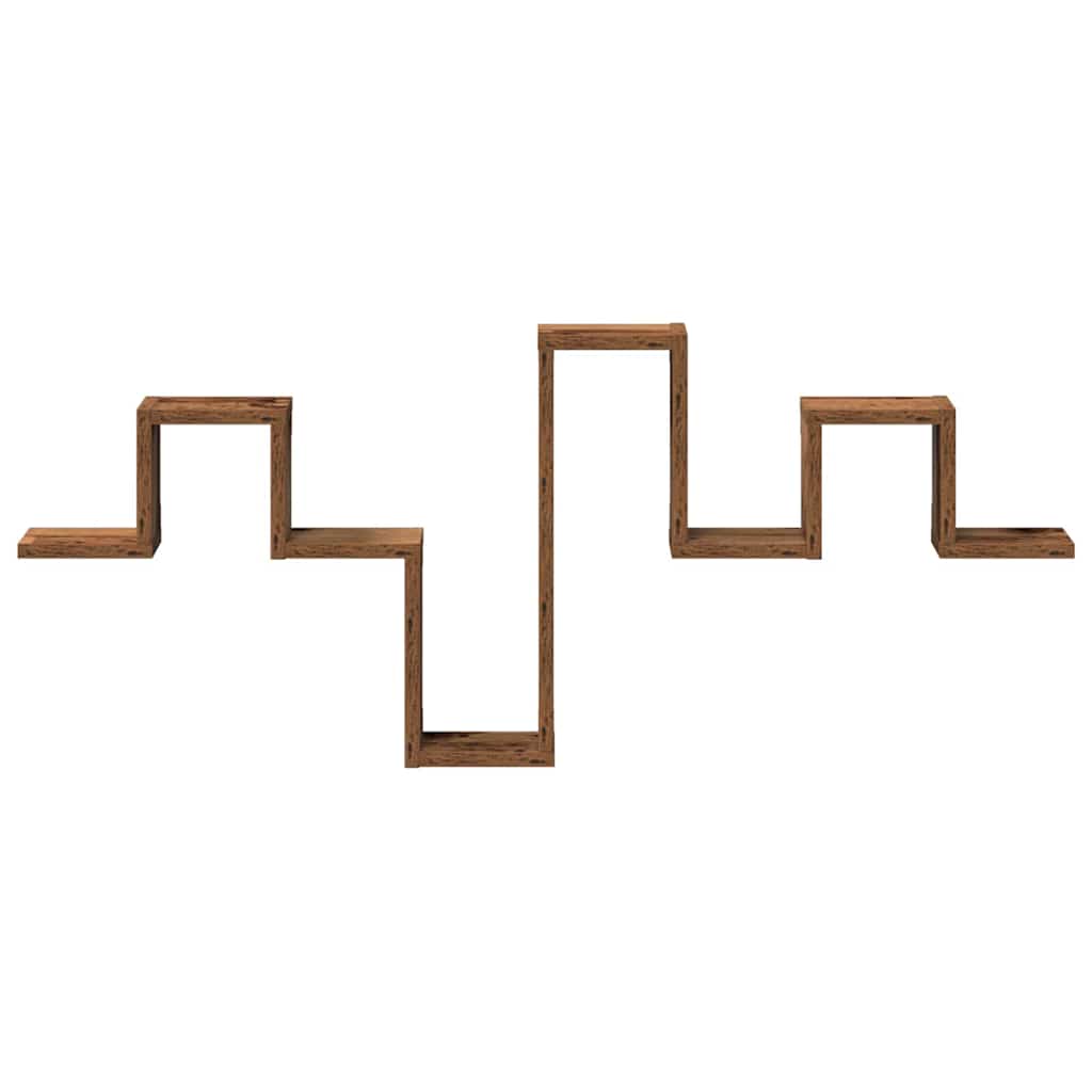 Wandplank Wandgemonteerd met opslag Oudhout 104.5 x 43 x 10 cm is nu te koop bij PeponiXL, paradijselijk wonen!