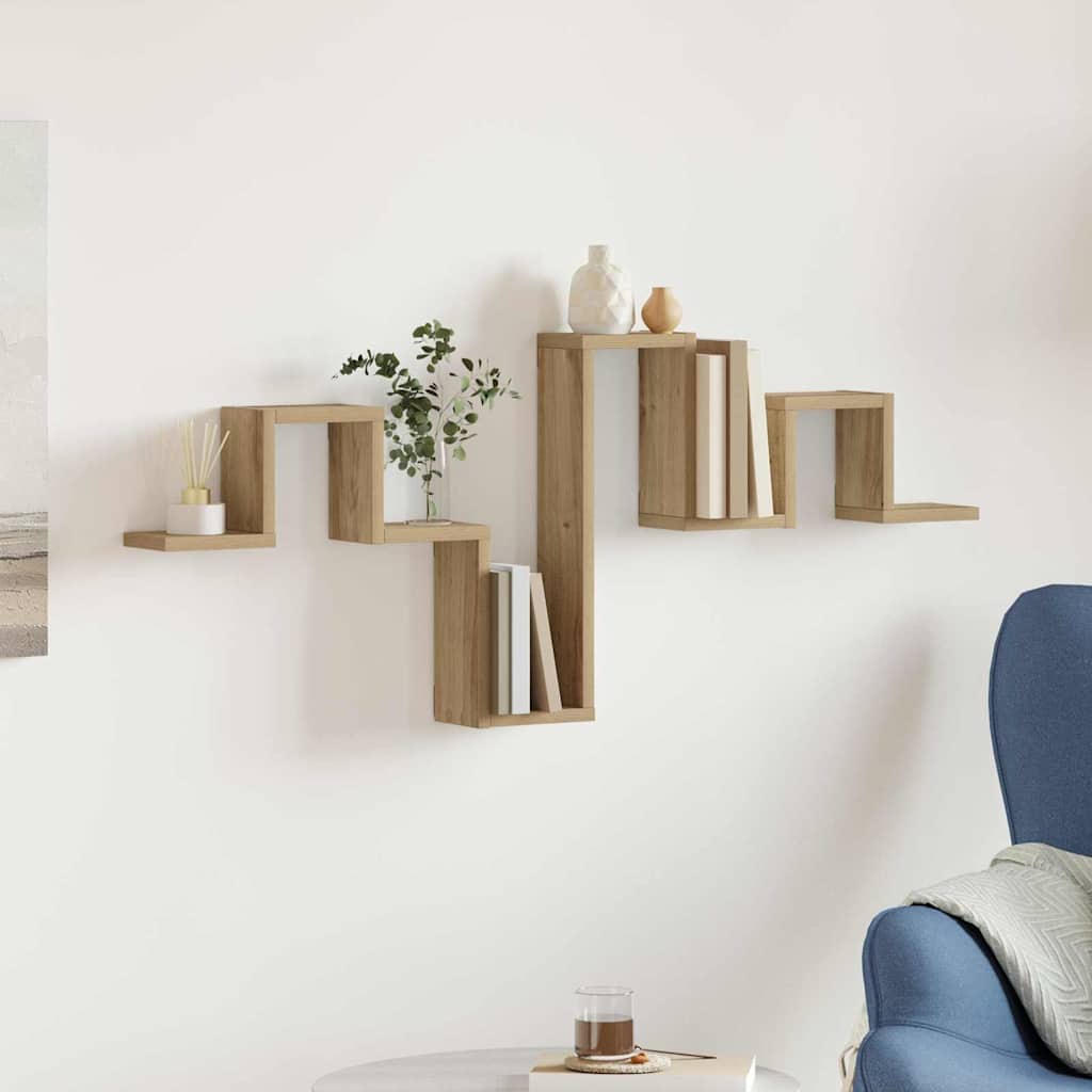 Wandplank Wandgemonteerd Artisan Eiken 104.5 x 43 x 10 cm is nu te koop bij PeponiXL, paradijselijk wonen!