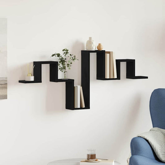 Wandplank Wandgemonteerd Zwart Eiken 104.5 x 43 x 10 cm is nu te koop bij PeponiXL, paradijselijk wonen!