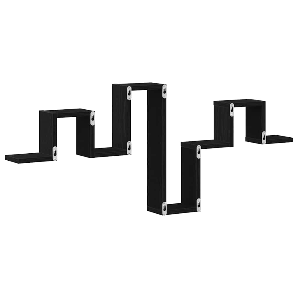 Wandplank Wandgemonteerd Zwart Eiken 104.5 x 43 x 10 cm is nu te koop bij PeponiXL, paradijselijk wonen!