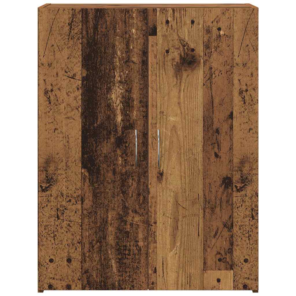 Kantoorkast Zwart Eiken 70 x 32 x 77.5 cm Bewerkt hout is nu te koop bij PeponiXL, paradijselijk wonen!