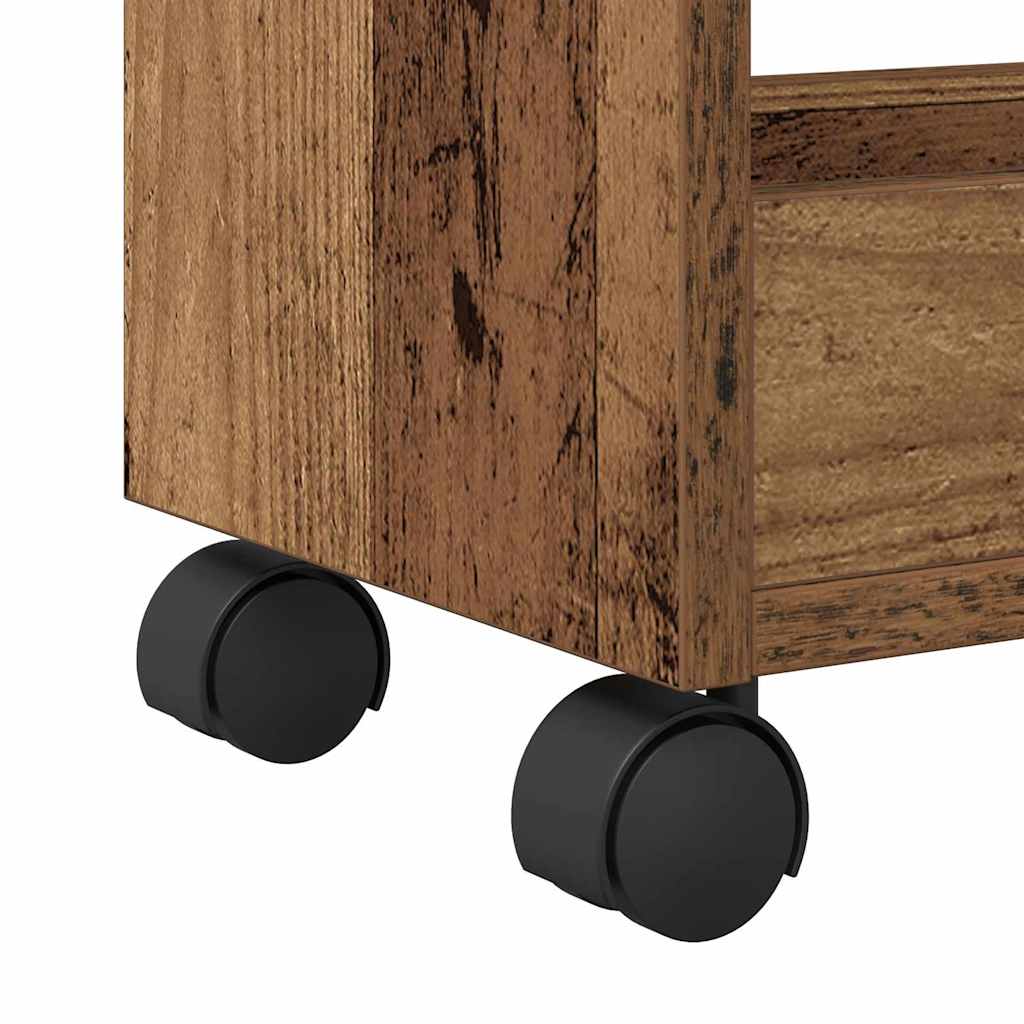 Kast met wiel Oudhout 60 x 22 x 79 cm is nu te koop bij PeponiXL, paradijselijk wonen!