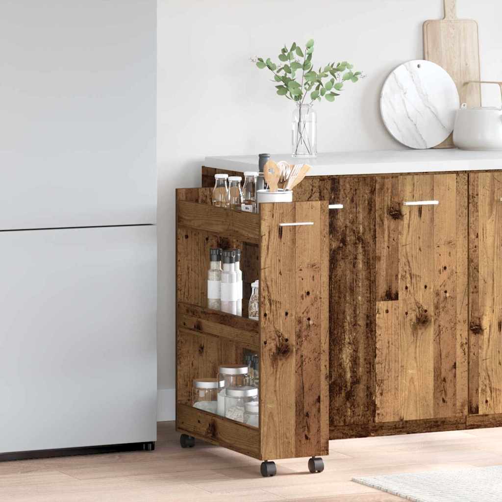 Kast met wiel Oudhout 60 x 22 x 79 cm is nu te koop bij PeponiXL, paradijselijk wonen!