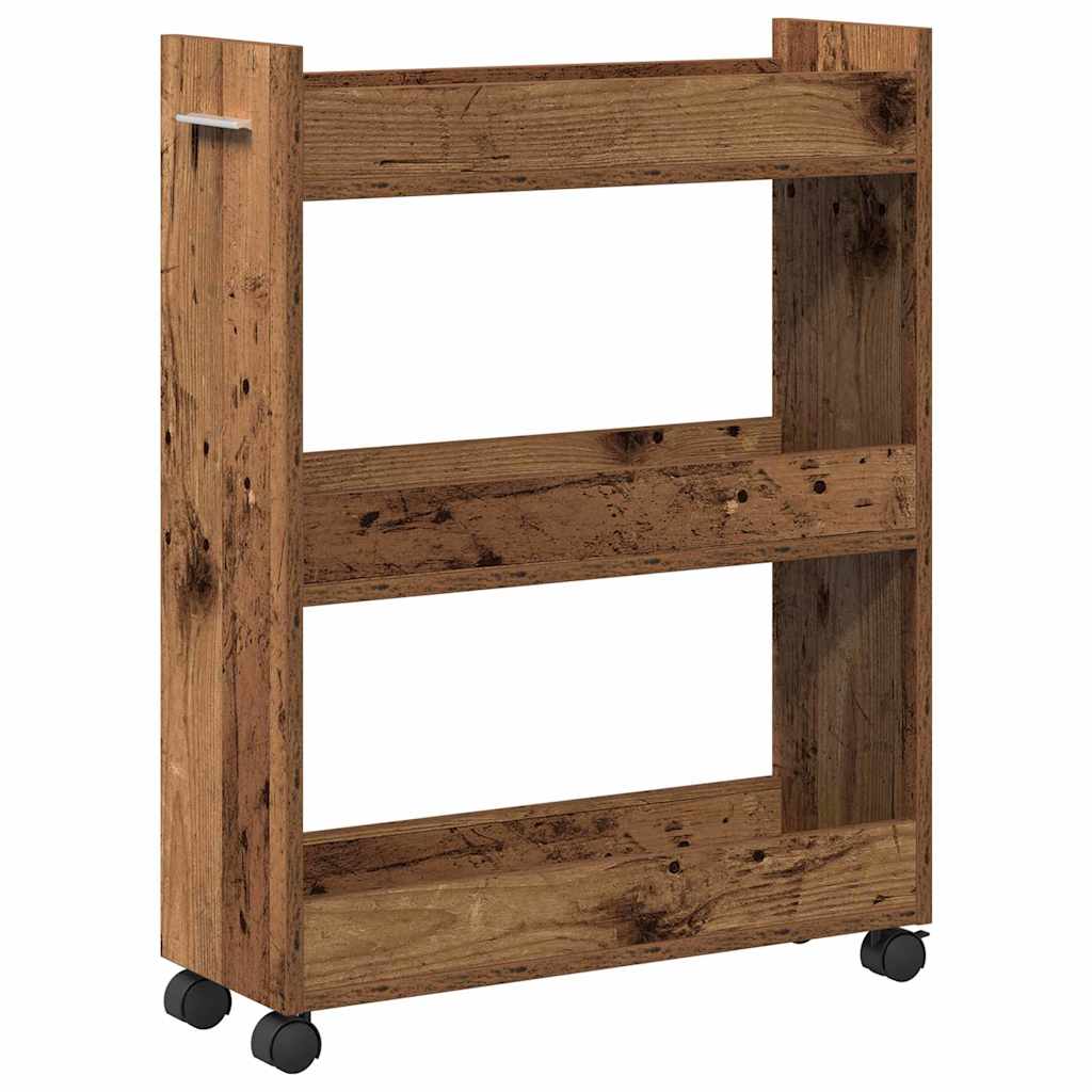Kast met wiel Oudhout 60 x 22 x 79 cm is nu te koop bij PeponiXL, paradijselijk wonen!