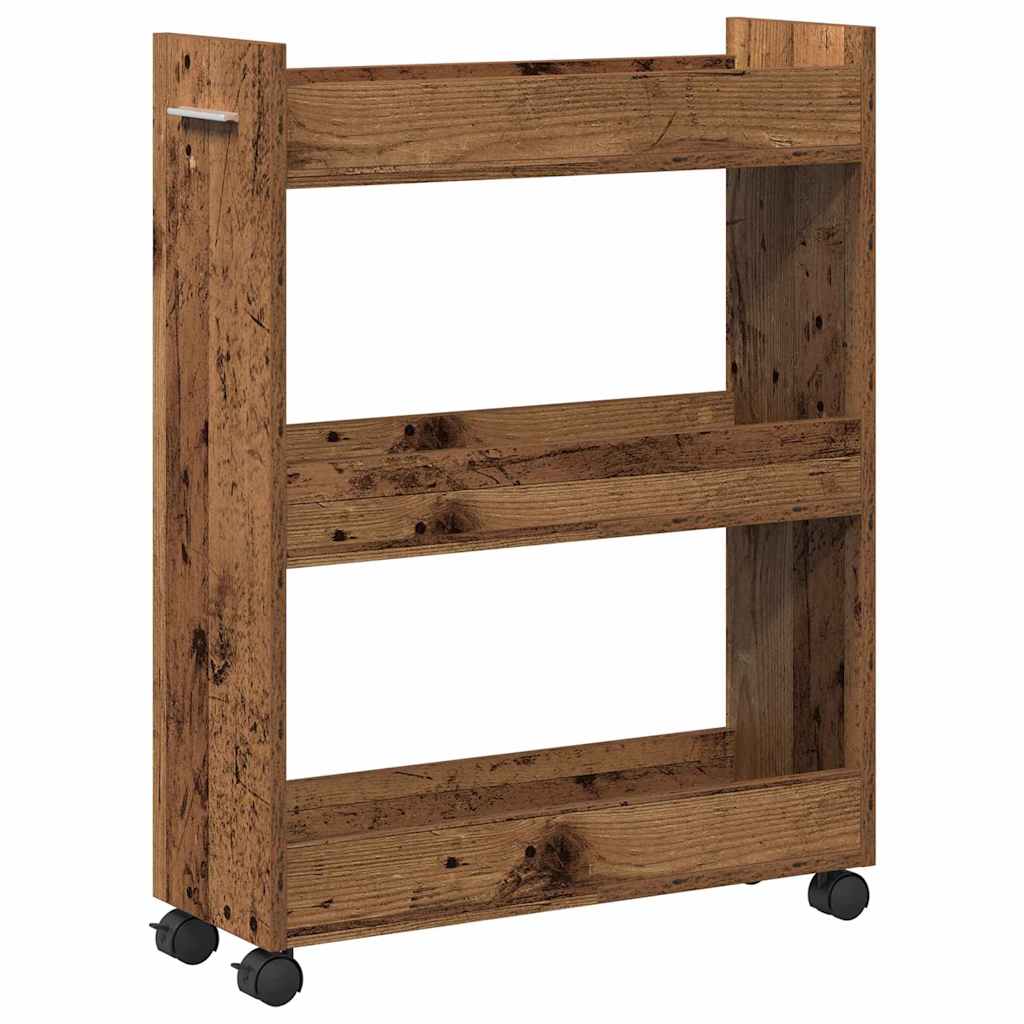 Kast met wiel Oudhout 60 x 22 x 79 cm is nu te koop bij PeponiXL, paradijselijk wonen!