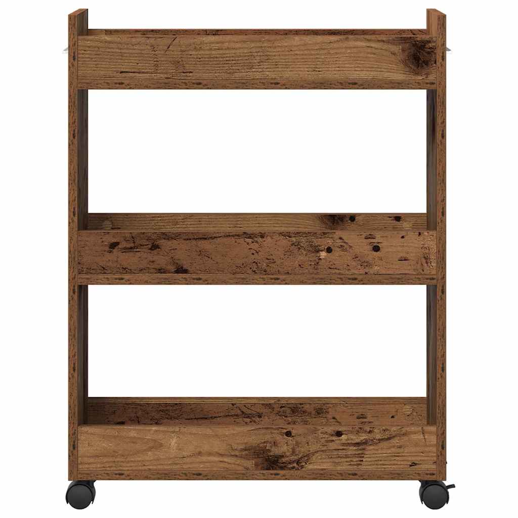 Kast met wiel Oudhout 60 x 22 x 79 cm is nu te koop bij PeponiXL, paradijselijk wonen!