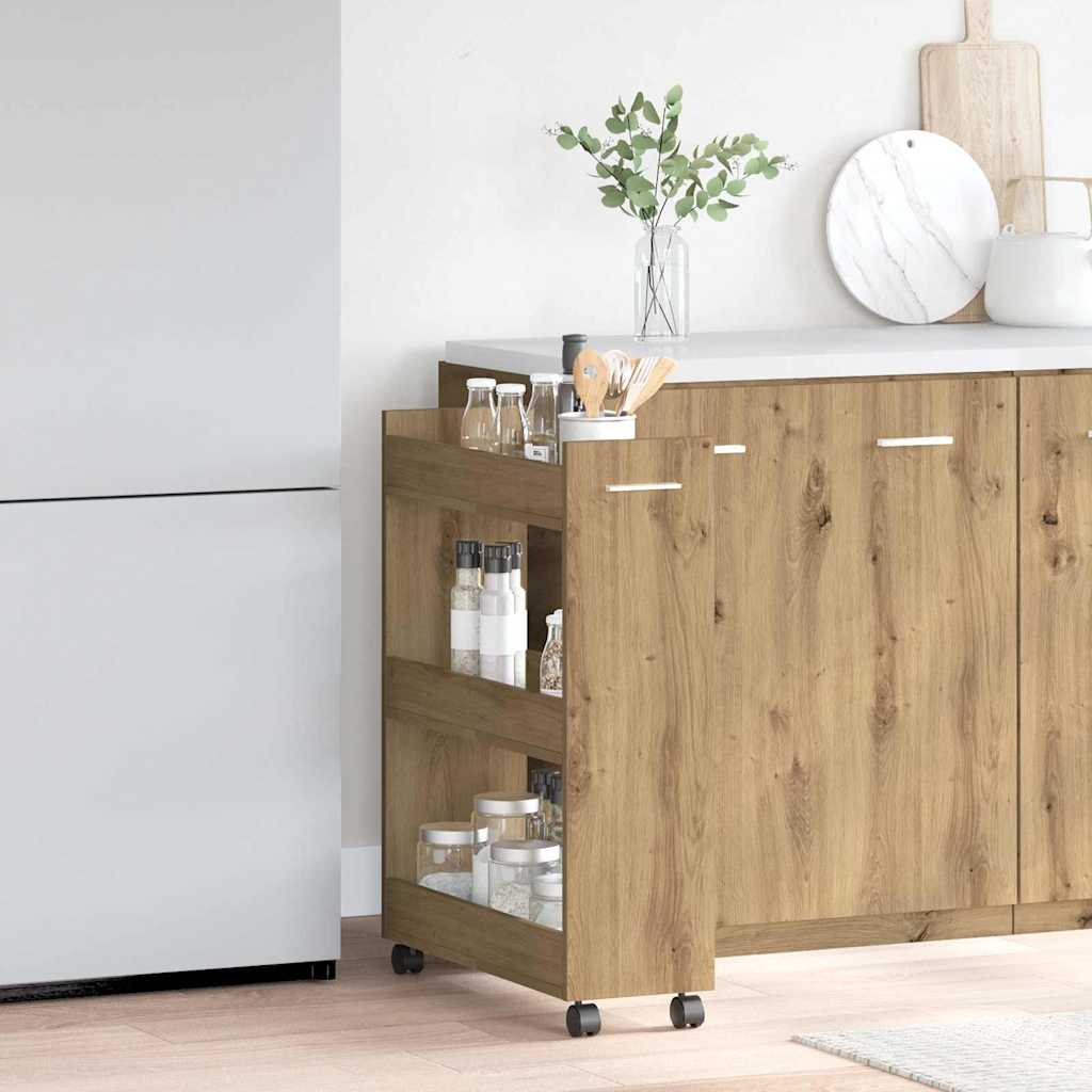 Kast met wiel Artisan Eiken 60 x 22 x 79 cm is nu te koop bij PeponiXL, paradijselijk wonen!