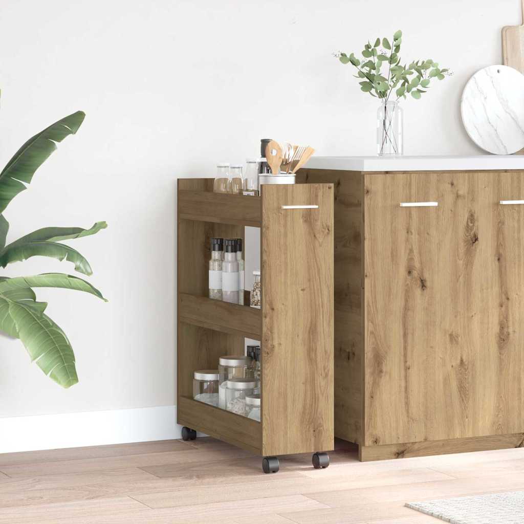 Kast met wiel Artisan Eiken 60 x 22 x 79 cm is nu te koop bij PeponiXL, paradijselijk wonen!