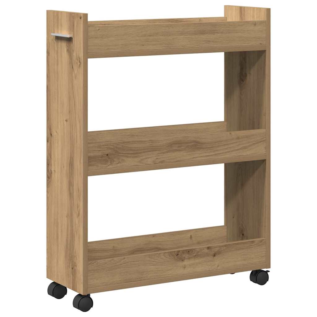 Kast met wiel Artisan Eiken 60 x 22 x 79 cm is nu te koop bij PeponiXL, paradijselijk wonen!