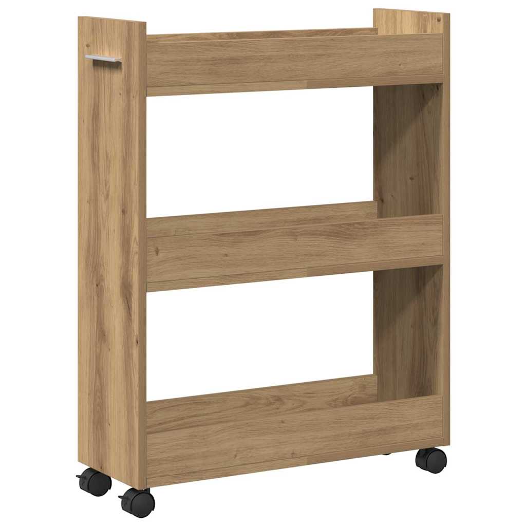 Kast met wiel Artisan Eiken 60 x 22 x 79 cm is nu te koop bij PeponiXL, paradijselijk wonen!