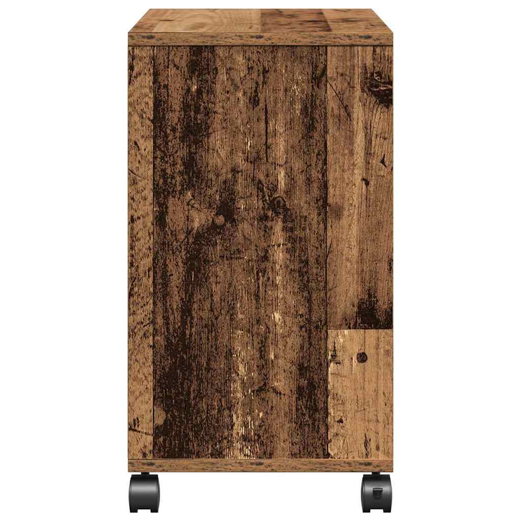Bijzettafel met plank Oud hout 50 x 30 x 55 cm Bewerkt hout is nu te koop bij PeponiXL, paradijselijk wonen!