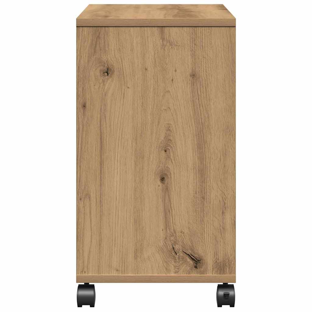 Bijzettafel met plank artisanaal eikenkleurig 50 x 30 x 55 cm is nu te koop bij PeponiXL, paradijselijk wonen!