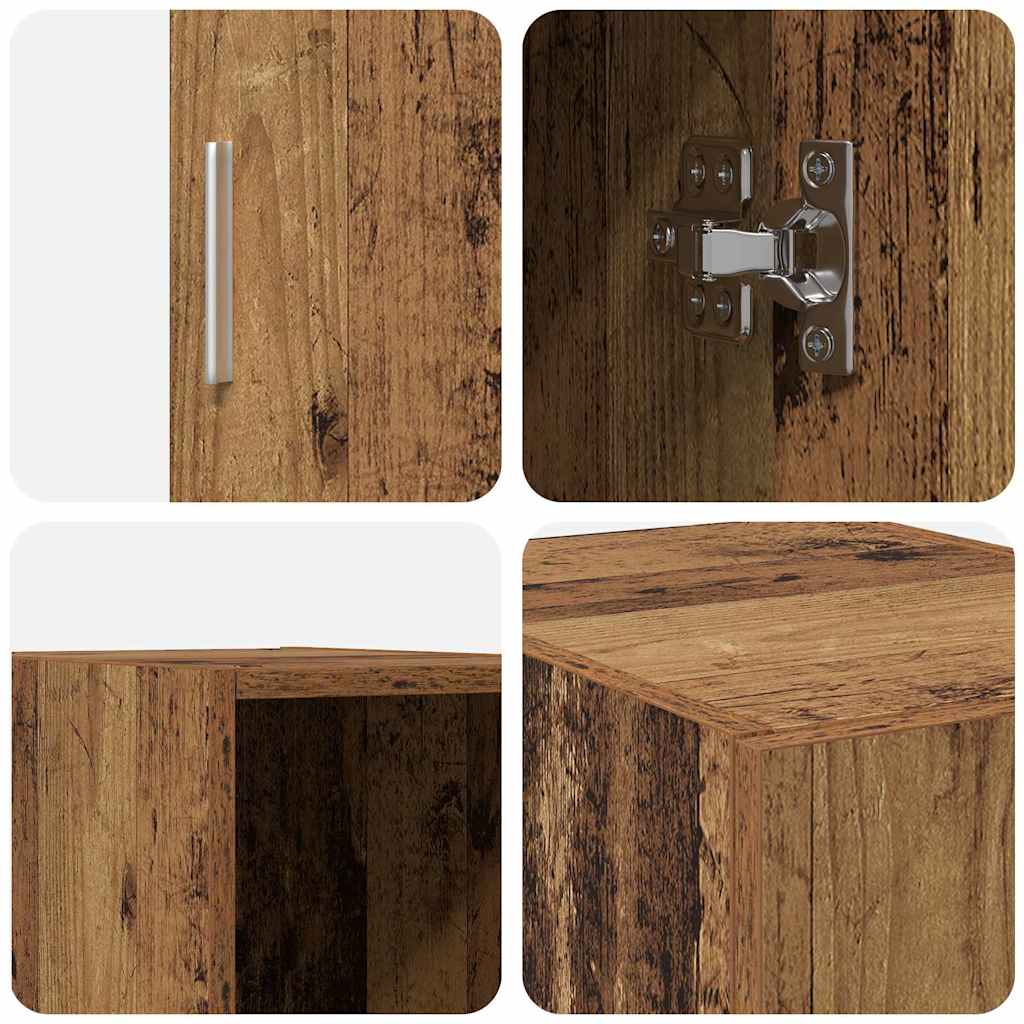 Wandkast Oudhout 30 x 42,5 x 39,5 cm Bewerkt hout is nu te koop bij PeponiXL, paradijselijk wonen!