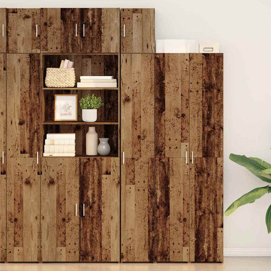 Wandkast Oudhout 30 x 42,5 x 39,5 cm Bewerkt hout is nu te koop bij PeponiXL, paradijselijk wonen!