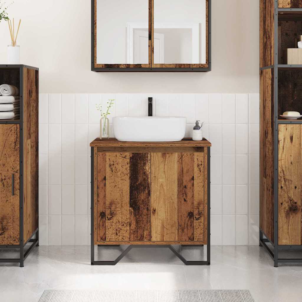 Badkamertenk te kast Oud Hout 60 x 35 x 60 cm Bewerkt hout is nu te koop bij PeponiXL, paradijselijk wonen!