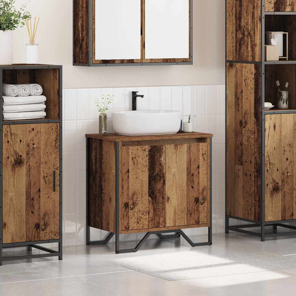 Badkamertenk te kast Oud Hout 60 x 35 x 60 cm Bewerkt hout is nu te koop bij PeponiXL, paradijselijk wonen!