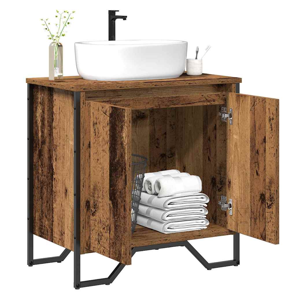 Badkamertenk te kast Oud Hout 60 x 35 x 60 cm Bewerkt hout is nu te koop bij PeponiXL, paradijselijk wonen!