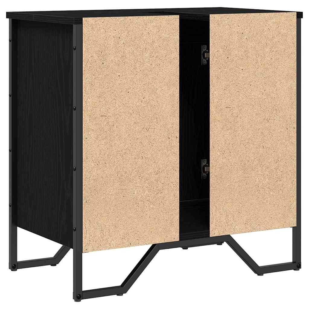 Badkamertenk te kast Zwart Eiken 60 x 35 x 60 cm Bewerkt hout is nu te koop bij PeponiXL, paradijselijk wonen!