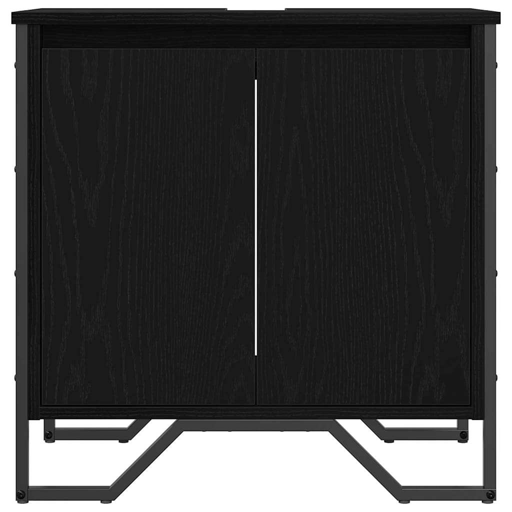 Badkamertenk te kast Zwart Eiken 60 x 35 x 60 cm Bewerkt hout is nu te koop bij PeponiXL, paradijselijk wonen!