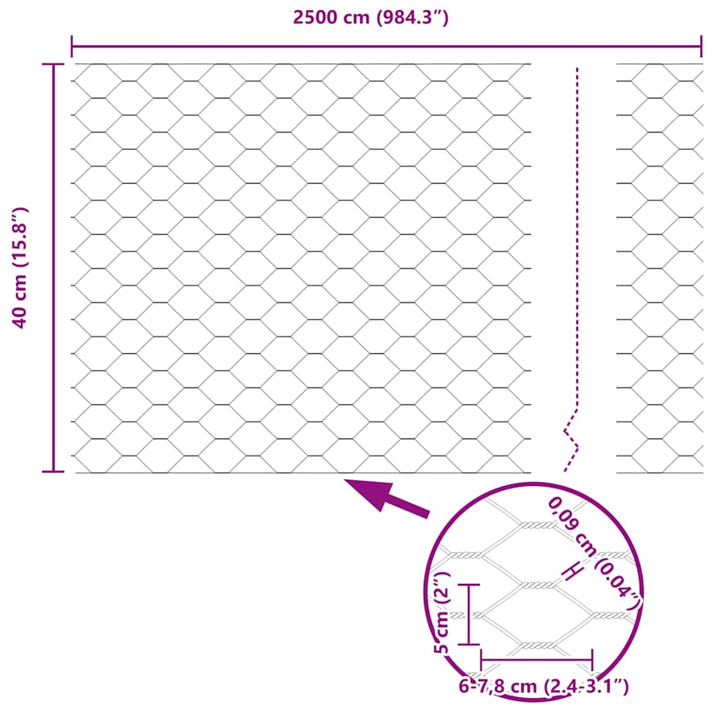 Hexagon Hek Groen 0,4 x 25 m PVC is nu te koop bij PeponiXL, paradijselijk wonen!