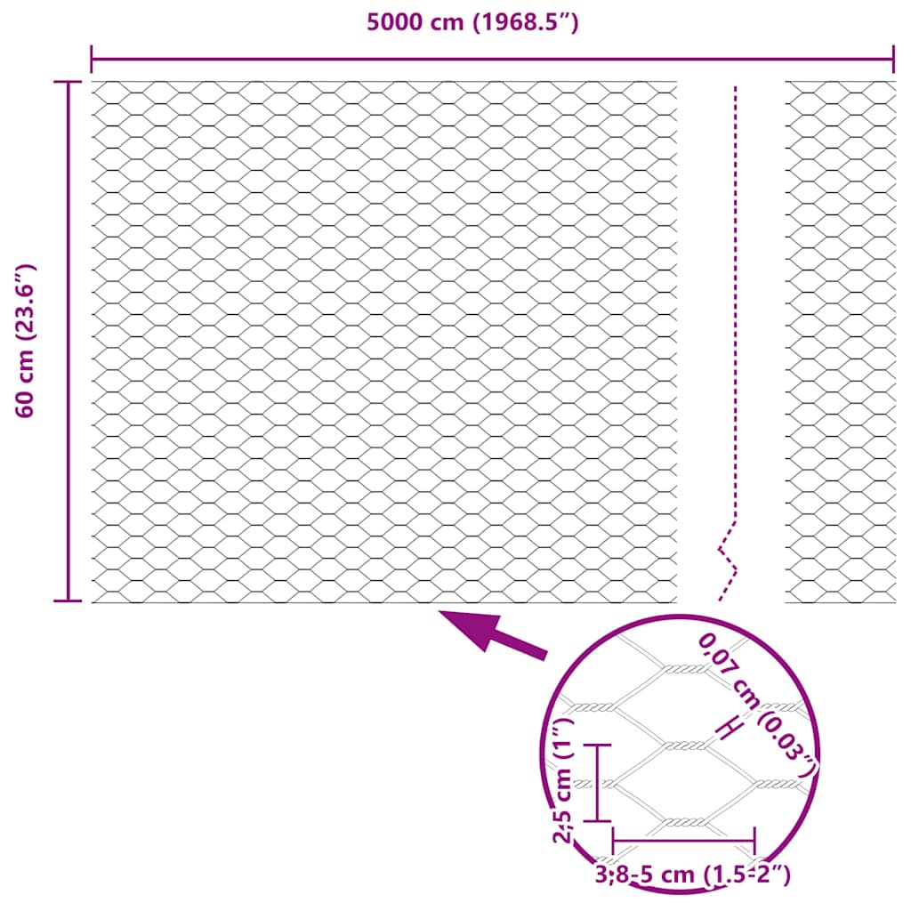 Hexagon Hek Groen 0,6 x 50 m PVC is nu te koop bij PeponiXL, paradijselijk wonen!