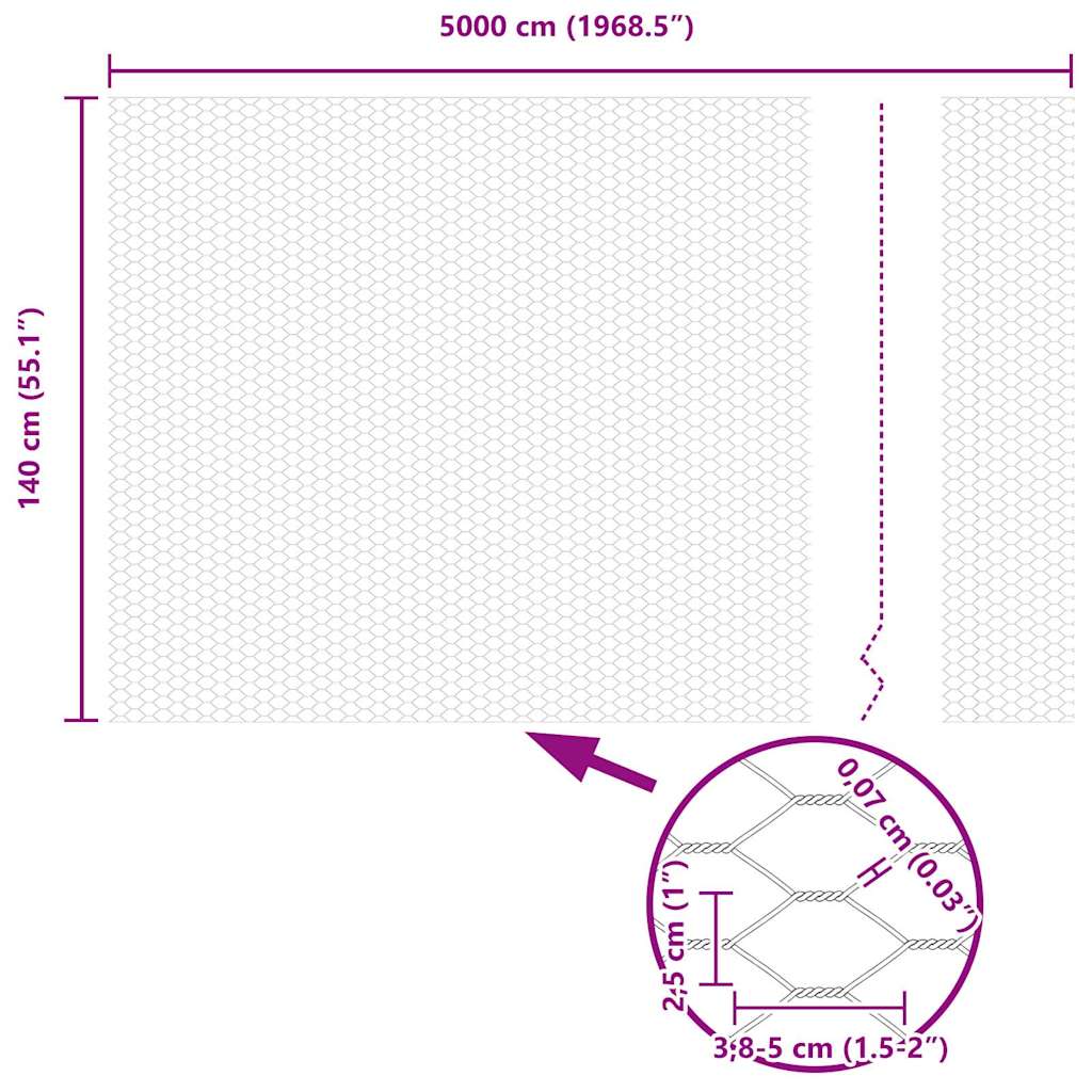 Hexagon Hek Groen 1,4 x 50 m PVC is nu te koop bij PeponiXL, paradijselijk wonen!