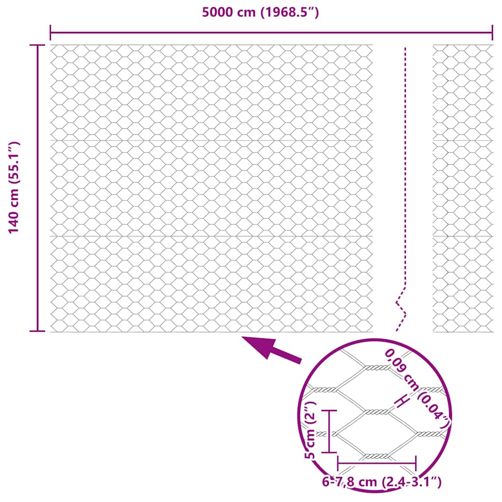 Hexagon Hek Groen 1,4 x 50 m PVC is nu te koop bij PeponiXL, paradijselijk wonen!