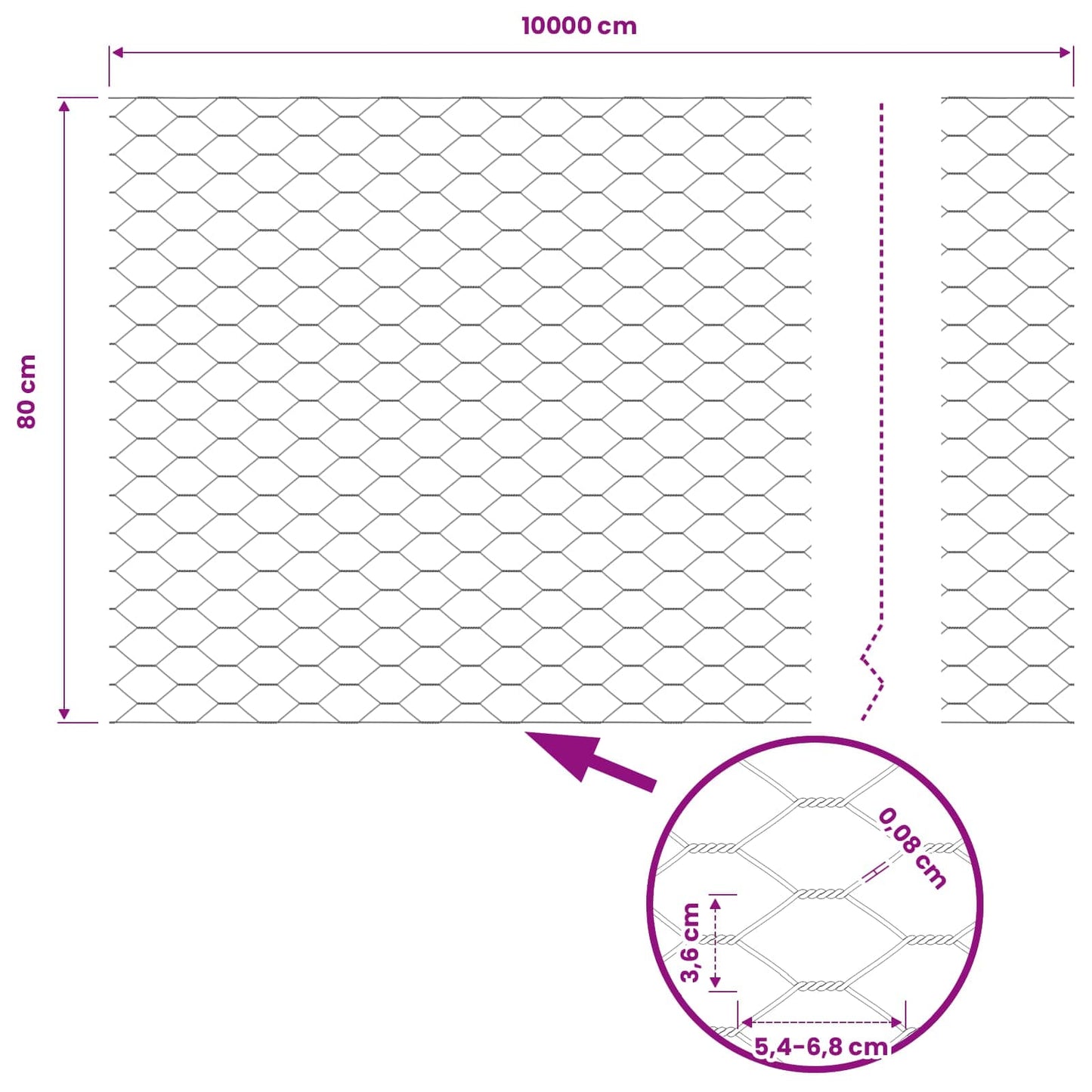 Hexagon Hek Groen 0,8 x 100 m PVC is nu te koop bij PeponiXL, paradijselijk wonen!