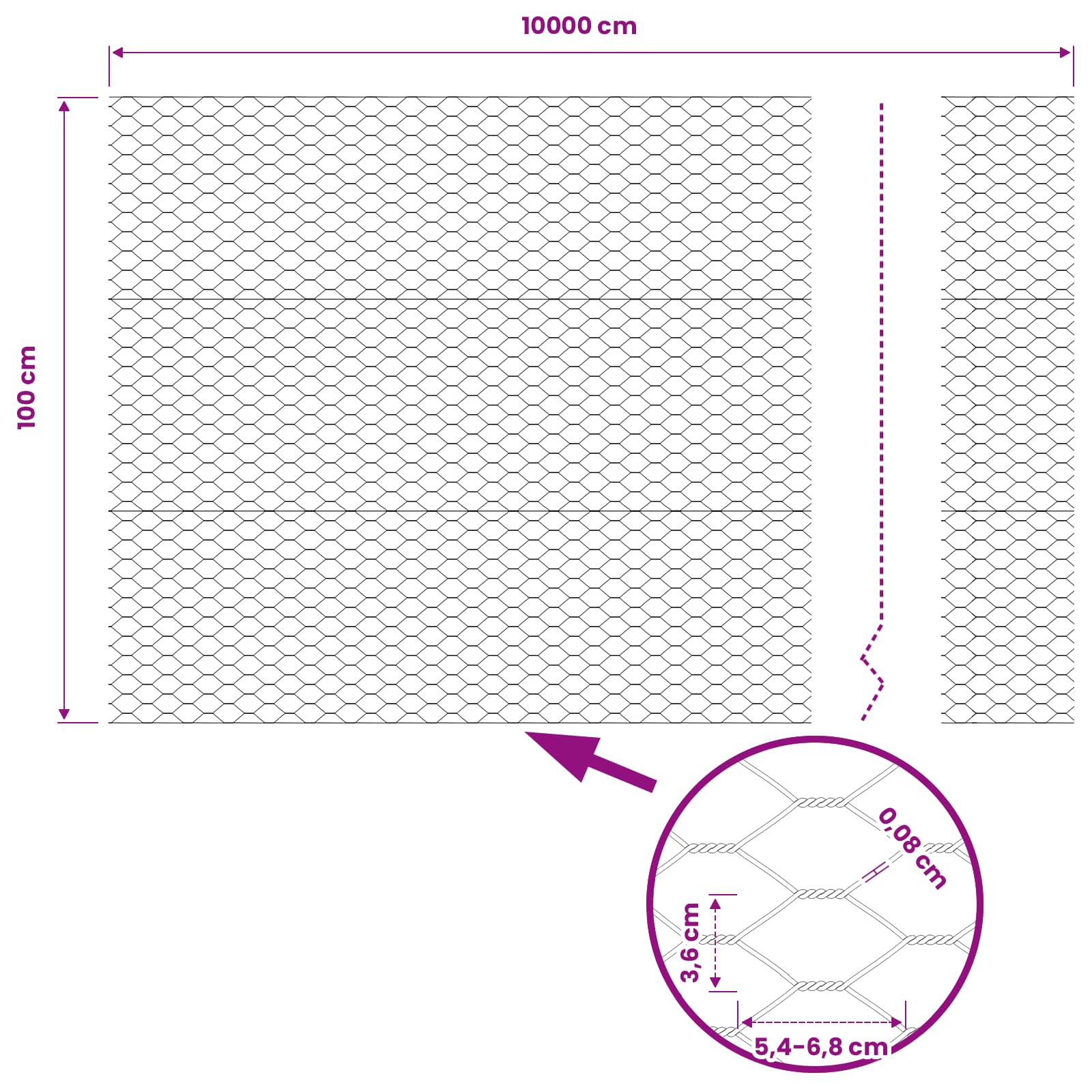 Hexagon Hek Groen 1 x 100 m PVC is nu te koop bij PeponiXL, paradijselijk wonen!