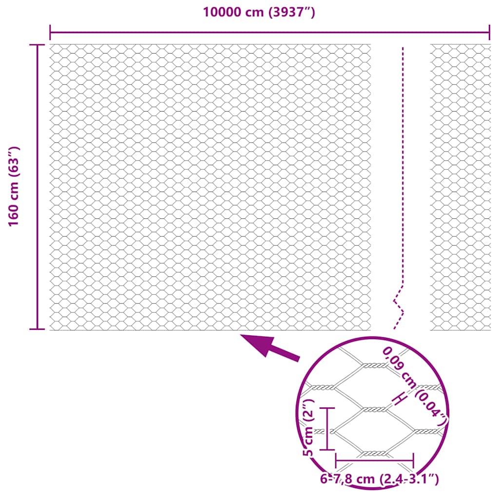 Hexagon Hek Groen 1,6 x 100 m PVC is nu te koop bij PeponiXL, paradijselijk wonen!