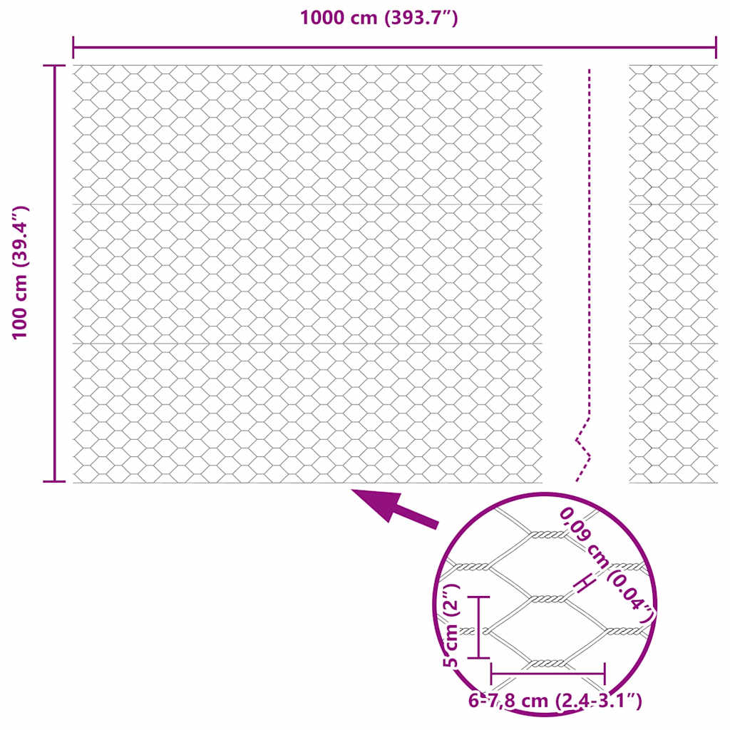 Hexagon Hek Grijs 1 x 10 m PVC is nu te koop bij PeponiXL, paradijselijk wonen!