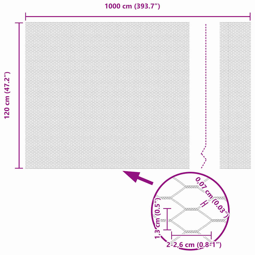 Hexagon Hek Grijs 1,2 x 10 m PVC is nu te koop bij PeponiXL, paradijselijk wonen!