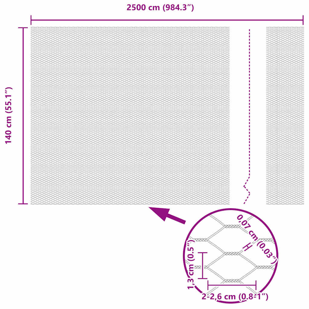 Hexagon Hek Grijs 1,4 x 25 m PVC is nu te koop bij PeponiXL, paradijselijk wonen!