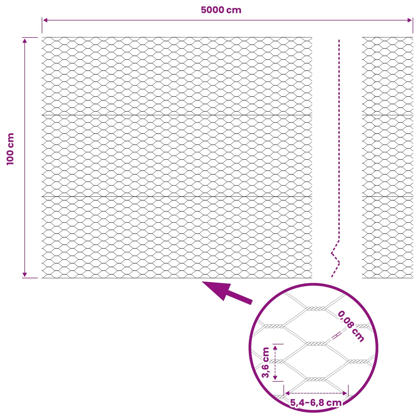 Hexagon Hek Grijs 1 x 50 m PVC is nu te koop bij PeponiXL, paradijselijk wonen!